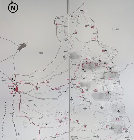 Orientační mapa severního cípu Chile