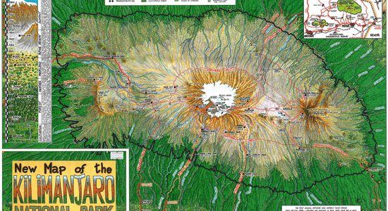 Orientační mapa - Národní park Kilimandžáro, Tanzanie