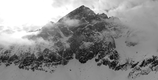 Malý Kežmarský štít při pohledu z Červené doliny, Vysoké Tatry, Slovensko