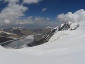 Aklimatizační výstup do druhého výškového tábora C2 (5380m), Kyrgyzstán