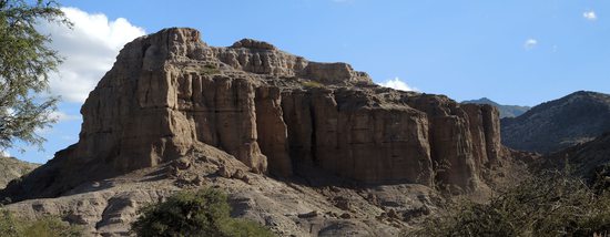 Výrazné skalní útvary v přírodní rezervaci Angastaco, Argentina