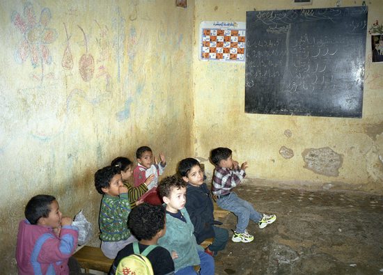 Nakouknutí do školy - první třída, Fès, Maroko