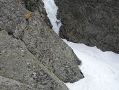 Východná Žeruchová veža (2080m) - jihovýchodní roklinou na hřeben, Vysoké Tatry, Slovensko