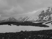 Cesta ze základního tábora Ačik-Taš do C1 (4400m), Kyrgyzstán