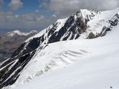 Aklimatizační výstup do druhého výškového tábora C2 (5380m), Kyrgyzstán