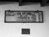 Tabulka vzdáleností z hornického města, San Antonio de los Cobres
