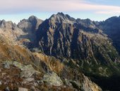 Panorama z hřebene Bašt, Vysoké Tatry, Slovensko