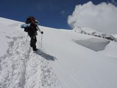 Aklimatizační výstup do druhého výškového tábora C2 (5380m), Kyrgyzstán