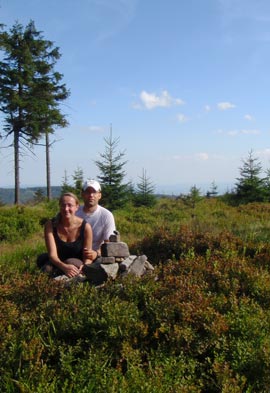 Vrchol Jeřábu (1003m)/Hanušoviská vrchovina.