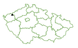 Mapa - Klínovec (1244m), Krušné hory.