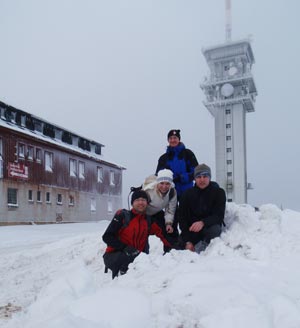 Vrchol Klínovec (1244m)/Krušné hory.