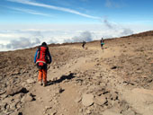 Uhuru Peak (5895m), Kilimandžáro, Tanzanie