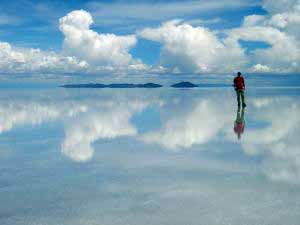 Reflexions on the Salar de Uyuni, Bolivia, 8. 2. 2006