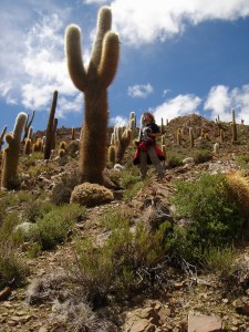 Hora s kaktusy poblíž Uyuni, Bolívie, 8. února 2006