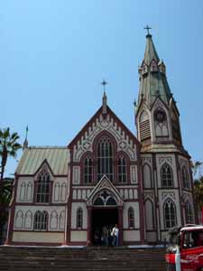 Iron church designed by Gustav Eiffel in Arica, Chile, 22. 2. 2006