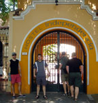Gate to hostal Independencia - Mendoza, Argentina.