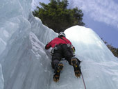 Lezení v ledu - Velký Javor (Grosser Arber), Německo.