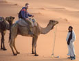 Erg Chebbi ze hřbetu velblouda, Sahara, Maroko