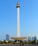 132 metrů vysoká Sukarnova erekce z tvrdého mramoru, Jakarta, Indonésie