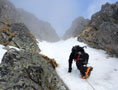 Východná Žeruchová veža - jihovýchodní roklinou na hřeben, Vysoké Tatry, Slovensko