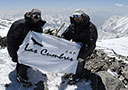 Martin a Vláďa na vrcholu Piku Lenina (7134m), Pamír, Kyrgyzstán