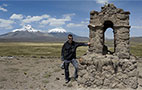 Poutní místo nad osadou Caquena, NP Lauca, Chile