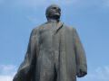 Obří socha V. I. Lenina ve městě Pjatigorsk, Rusko.