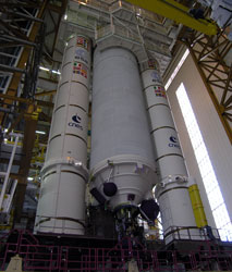 Stavba rakety Ariane 5, Francouzská Guyana.